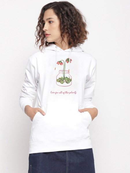 Love for Plants Floral Graphic Hoodie