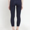 Purplicious Women Navy Blue Solid Three-Fourth Length Jeggings