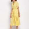 Yellow-Ditsy-Floral-Printed-Fit-and-Flare-Dress 3