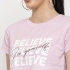 Believe In Yourself Light Pink Crop Top 3