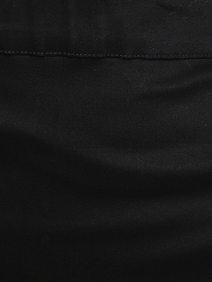Black Formal Cotton Women Pencil Skirt Purplicious