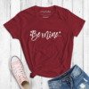 Be Mine Womens T-shirt In Maroon Black and Navy 2