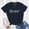 Be Mine Womens T-shirt In Maroon Black and Navy 9