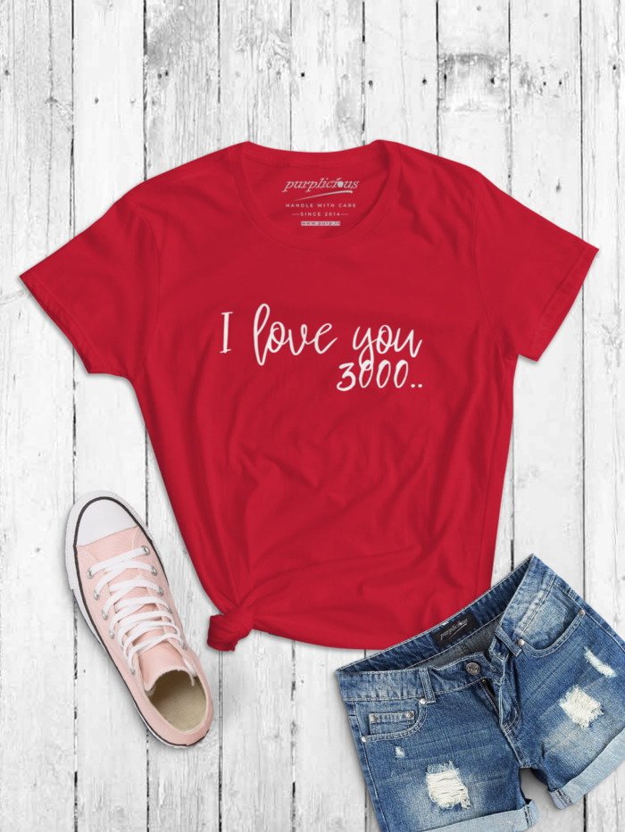 I Love you 3000 Calligraphy T-shirt 3