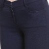 Purplicious Women Navy Blue Solid Three-Fourth Length Jeggings