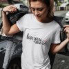 Love You More Calligraphy T-shirt in White and Pink 9